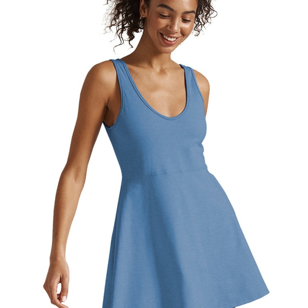 Beyond Yoga blue spacedye movement dress